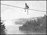 Blondin on a wire
